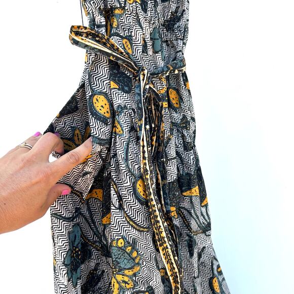 Ulla Johnson Amira Belted Midi Ruffle Dress 2 Portofino Off-The-Shoulder - Picture 11 of 13